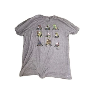 Old Navy Unisex Adult Size XL Mariokart Characters Tshirt Gray - Picture 1 of 6