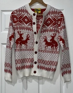 Tipsy Elves Mens Christmas Sweater Size Small Red Reindeer Naughty Funny Holiday - Picture 1 of 7