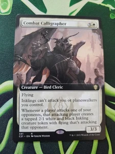 Magic The Gathering Combat Calligrapher Extended Art Commander Rare NM 2021 - Picture 1 of 6