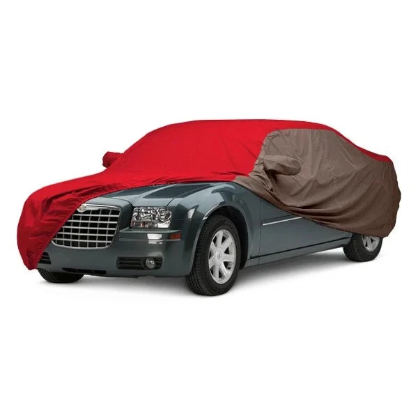 For BMW 850Ci 93-97 WeatherShield HP Two-Tone Red Custom Car Cover w Taupe Sides Foto 1 de 4