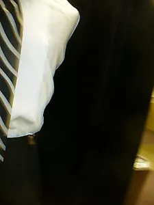 USED Necktie Stripe Pretied - PLATINUM SN803 - Picture 1 of 1
