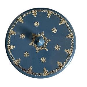 Vintage Embossed Metal Tin Box Made In Holland Container 5.5” X 2” Lady Blue - Picture 1 of 6