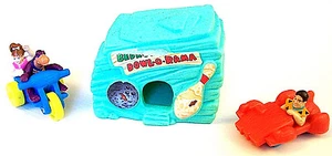 BEDROCK BOWL-O-RAMA TOY FRED FLINTSTONE 1993 DINO PEBBLES 90s AMBLIN MCDONALDS - Picture 1 of 8