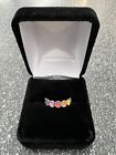 James Avery Colorful Enamel Connected Hearts Ring - Size 7