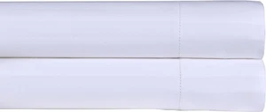 Standard Size White Luxury Pillowcases - 500 Thread Count Damask Weave, 2 Piece - Photo 1/12