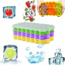 Stampi per ghiaccio con Coperchio Ice Cube Mold BPA-Free, Rilascio Facile...