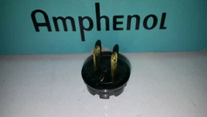 Amphenol Chicago USA 2-poliger Stecker AC-Stecker 15A 125V passend für Hammond B3 C3 A 100 ORGAN - Bild 1 von 10