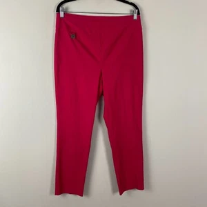 Joseph Ribkoff Pull On Pants Size 14 Pink Stretch Ankle - Picture 1 of 10