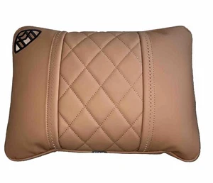 Maybach Lumbar Pillow Mercedes S-Class Saddle Brown Napa Leather New - Foto 1 di 11