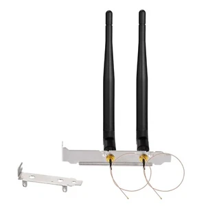 2Pack WiFi Antenna 2.4/5GHz RP-SMA to U.FL 20cm Bracket for PCIE Card - Picture 1 of 9