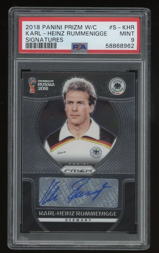 Panini Prizm World Cup 2018 Karl-Heinz Rummenigge AUTO Germany Bayern PSA 9 - Image 1 of 1