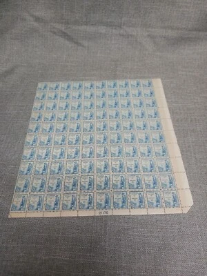 General Kosciuszko Full Sheet of 100 US 5¢ 5 Cent Stamps 1933 - Image 1 of 4