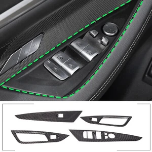 Real Carbon Fiber Window Lift Trim Cover For BMW 4 Series 2021-2022 - Picture 1 of 8