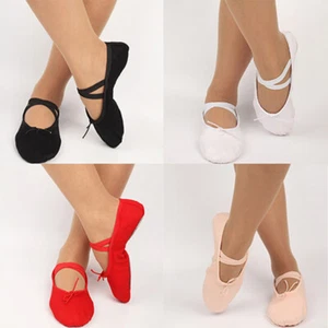 Zapatos de ballet para niñas/niños pequeños/niños/mujeres, zapatos de yoga de cuero/zapatillas de ballet - Imagen 1 de 16