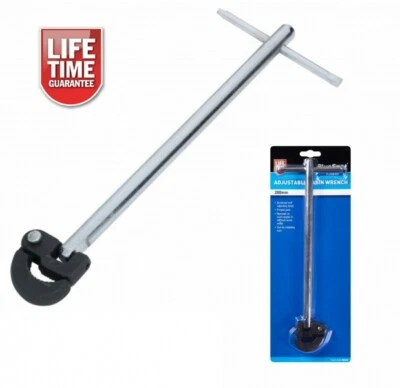 11" Adjustable Basin Wrench Plumbing Sink Back Nut Tap Spanner Steel 280mm - Image 1 of 4