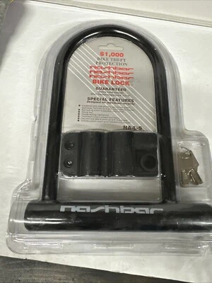 Nashbar Bike Bicycle U Lock 8”x4-1/4” with 2 Keys New Old Stock - Image 1 of 4