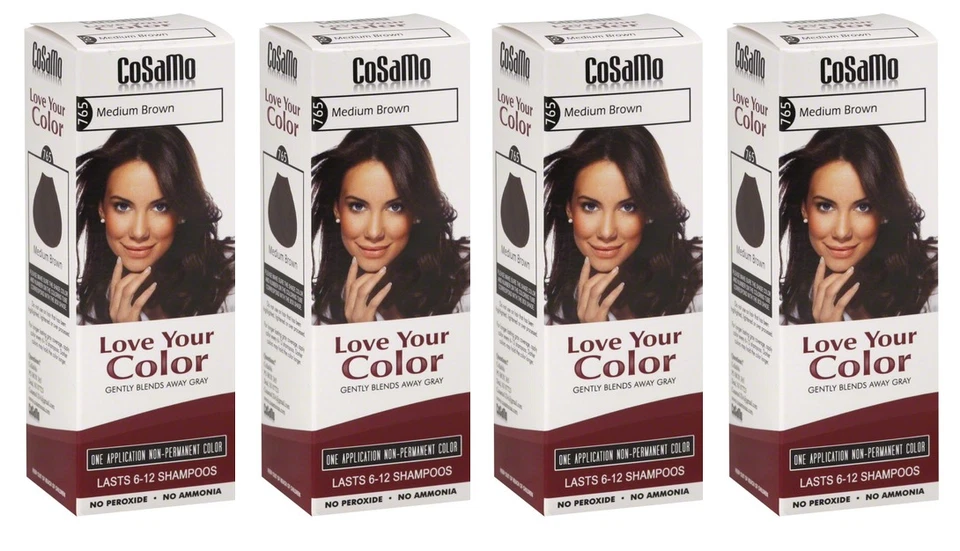 CoSaMo Hair Color #765 Medium Brown - Compares to Clairol Loving Care (4 Pack) - Image 1 of 1