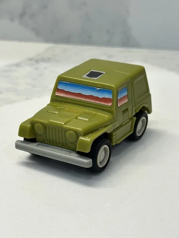 Vintage 1986 G1 Hasbro Takara Throttlebot Rollbar Green Jeep Transformer Cover