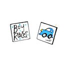 Sonia Spencer Blue Boy Racer Spinki do mankietów - Angielska kość Chiny, Sugerowana cena detaliczna 20 £