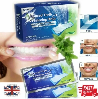 TEETH WHITENING STRIPS TOOTH BLEACHING 28 Advanced Professional Safe strips
