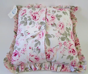 "Nueva almohada Simply Shabby Chic Rachel Ashwell lino algodón RosalieCabbageRose 16" - Imagen 1 de 7