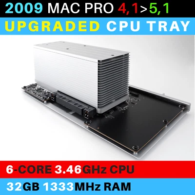 2009  Mac Pro 4,1- 5,1 CPU Tray with 6-Core 3.46GHz Xeon and 32GB RAM  - Image 1 of 4