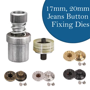 Juego de troqueles de fijación de botones para vaqueros de mezclilla para botones de tack de repuesto KAM de 17 mm 20 mm - Imagen 1 de 17
