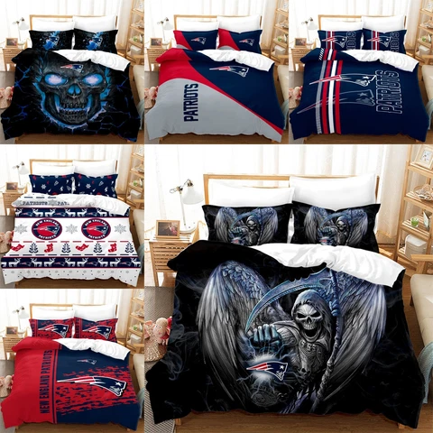 New England Patriots Pillowcase Duvet Cover Comforter/Quilt Cover Home Bedding Cover