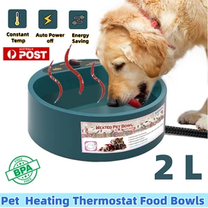 Pet Heated Food Bowl Constant Heating Puppy Feeder Cat Dog Thermostat Feeding AU - Picture 1 of 12