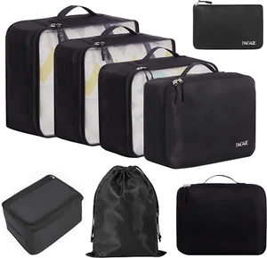 8 Set Packing Cubes Luggage Packing Organizers for Travel Accessories TOP SELLER - Picture 1 of 12