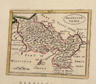 Antique Map Denbeighshire C1780 Hand Coloured By John Sellers With County Text