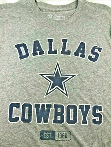 Dallas Cowboys /Mens Poly/Cotton Medium- Gray/ Crew S/S T Shirt /NWT /Authentic - Picture 1 of 11