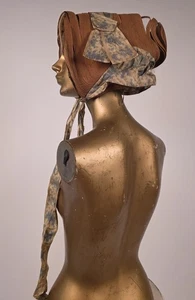 PRE CIVIL WAR 1850’S STRAW BONNET W SILK RIBBON - FOR STUDY / RESTORATION - Picture 1 of 5