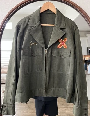 Old Antique C.1940s Lucky Lager Beer Delivery Driver Jacket Wool Coat Breweriana - Image 1 of 4