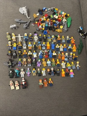 Genuine LEGO Lot Mixed Bundle Mini  Figures 78 Figures + Spare Parts - Image 1 of 4