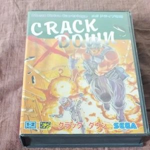 Crack Down Mega Drive SEGA Instruction Manual Box Rare Software CRACK DOWN Retro - Picture 1 of 6
