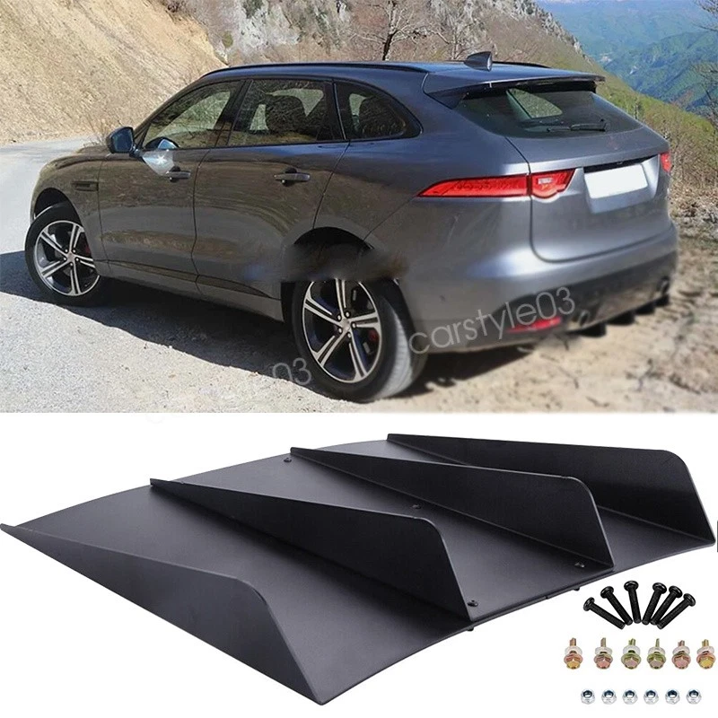 For Jaguar F-Pace XE XF Black Rear Bumper Diffuser 4 Shark Fins Splitter Chin Foto 1 de 4