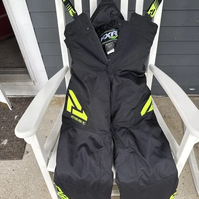 FXR Youth Size 14 Clutch FX Snowmobile Pants Black/Inferno - FO06 29 10-18 - Image 1 of 4