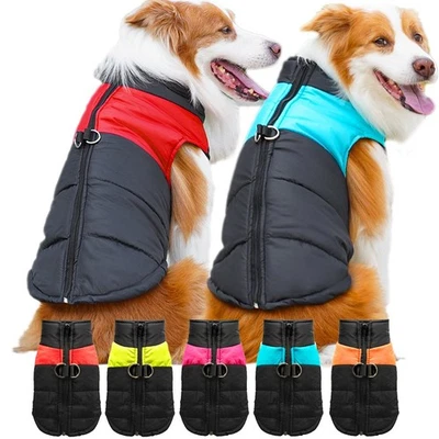 Impermeable Mascota Perro Chaleco Chaqueta Invierno Cálido Acolchado Abrigo Pequeño Grande Cachorro Ropa Foto 1 de 4