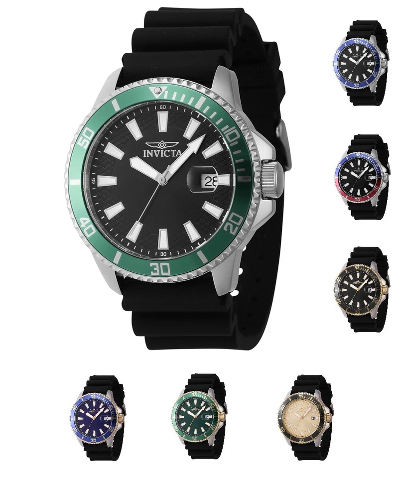 Invicta Men's Pro Diver 45mm Quartz Rubber Strap Watch - Choice of Color - Image 1 of 1