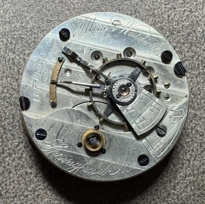 RELOJ BOLSILLO 1879 ILLINOIS 18S 11J GRADO 101 KW LS MOVIMIENTO Y ESFERA Foto 1 de 2