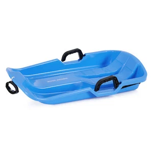 Slippery Racer Downhill Thunder Kids Toddler Plastic Toboggan Snow Sled, Blue - Picture 1 of 9