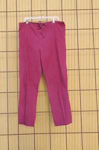 Dickies Cranberry Tie Waistband Scrub Pants, Size LG FREE SHIPPING! - Foto 1 di 5