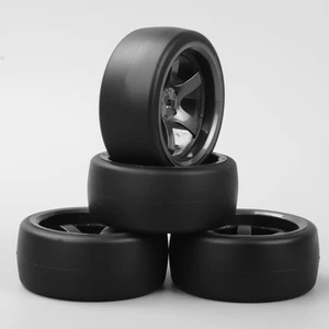 RC 4Pcs 1:10 PP Drift Tires&Wheel Rim 5-Spoke D5M For HSP HPI on Road Racing Car - Picture 1 of 6