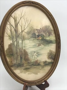 Vintage HOMCO , Inc Oval Gold Plastic Picture Frame USA 1-3280 SMALL FLAW - Picture 1 of 5
