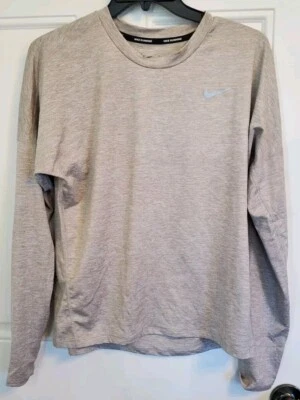 Nike Dri Fit Nike Correr Caqui Manga Larga Reflectante - MEDIANO - 943467 215 Foto 1 de 3