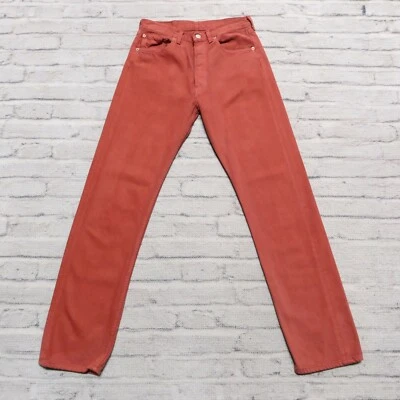 Vintage 90s Levis 501 Denim Jeans Made in USA Size 29 Coral - Image 1 of 4