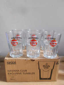 6 verres RHUM HAVANA CLUB - EL RON DE CUBA 34 cl neufs
