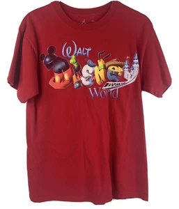Hanes Mens Medium Red Walt Disney World Graphic T-shirt - Picture 1 of 6