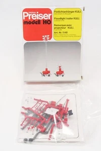 Preiser 1148, Fire Brigade Fire Fighting KULI Floodlight Trailer Kit, HO Scale - Picture 1 of 4